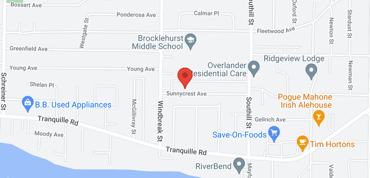 map of 2046 SUNNYCREST AVE